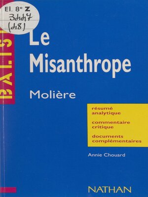 cover image of Le Misanthrope